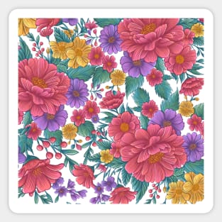 Colorful Flowers Sticker